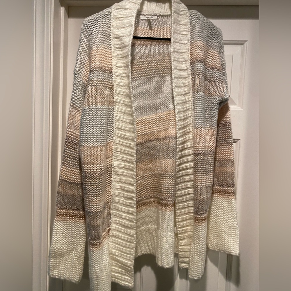 Striped cardigan sweater. Only worn a couple of times.